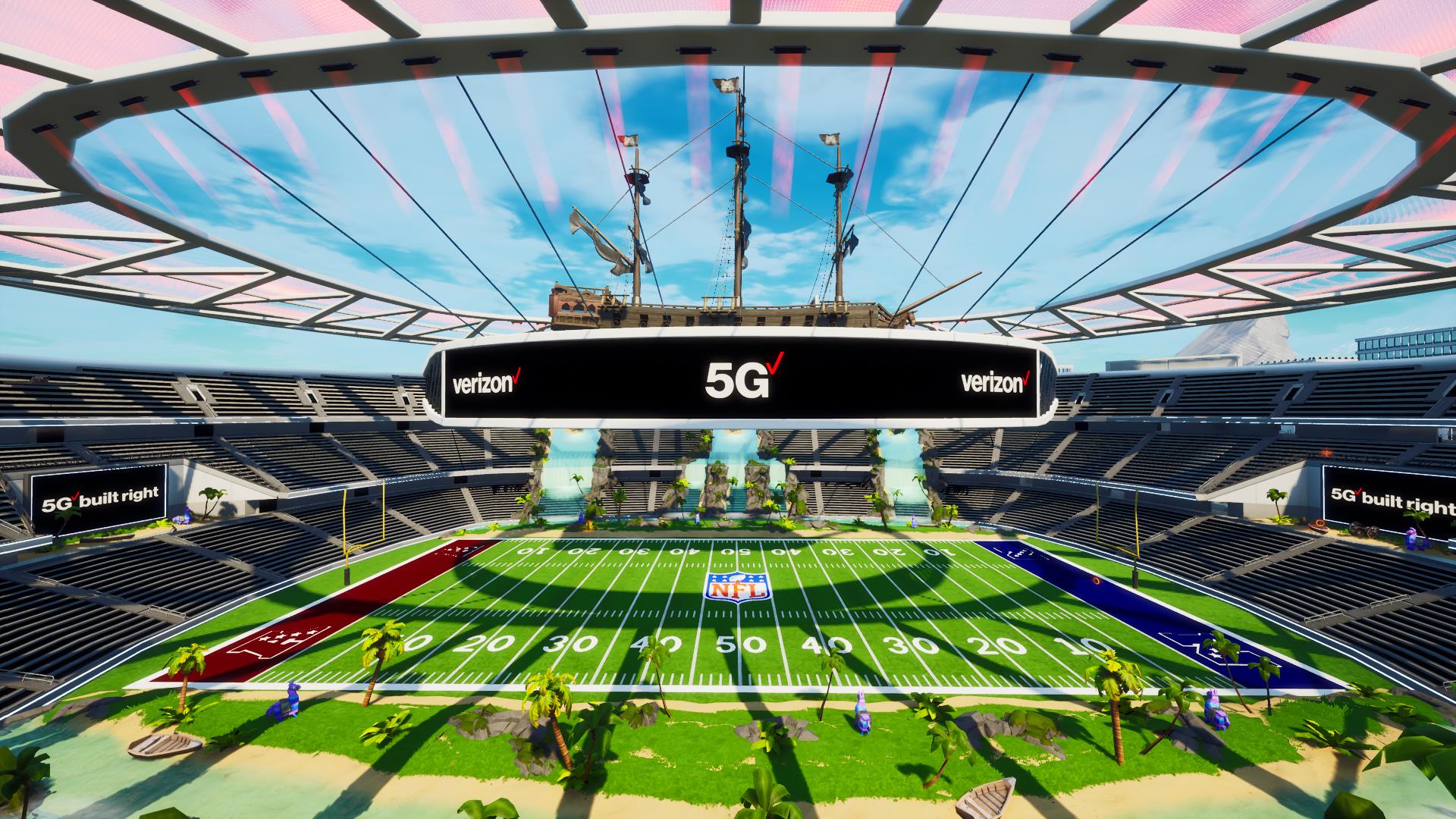 Verizon 5G Stadium in Fortnite Creative.