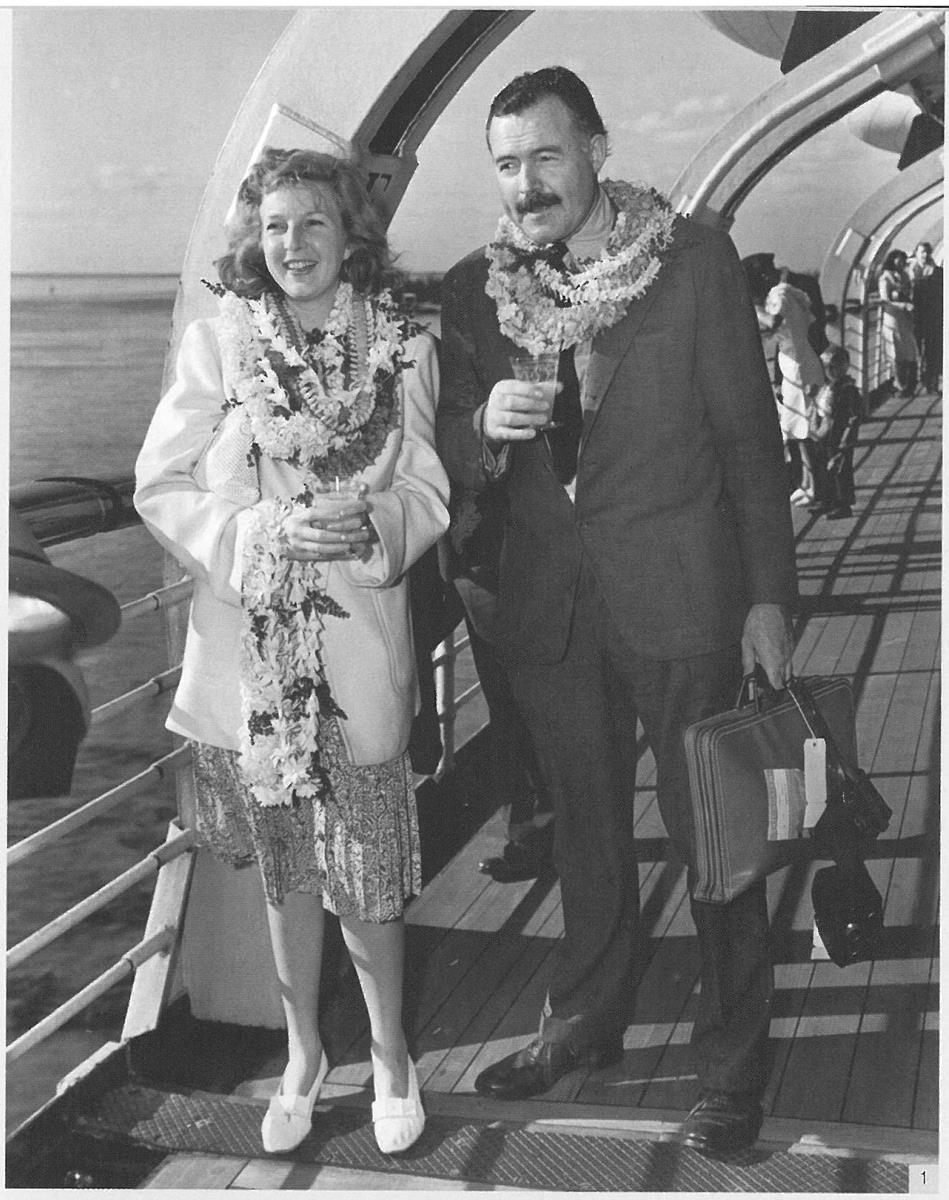 Ernest Hemingway and his third wife, Martha Gellhorn, on board the SS Matsonia arriving in Hawaii during their trip to China, 1941. Cr: Ernest Hemingway Collection. John F. Kennedy Presidential Library and Museum, Boston