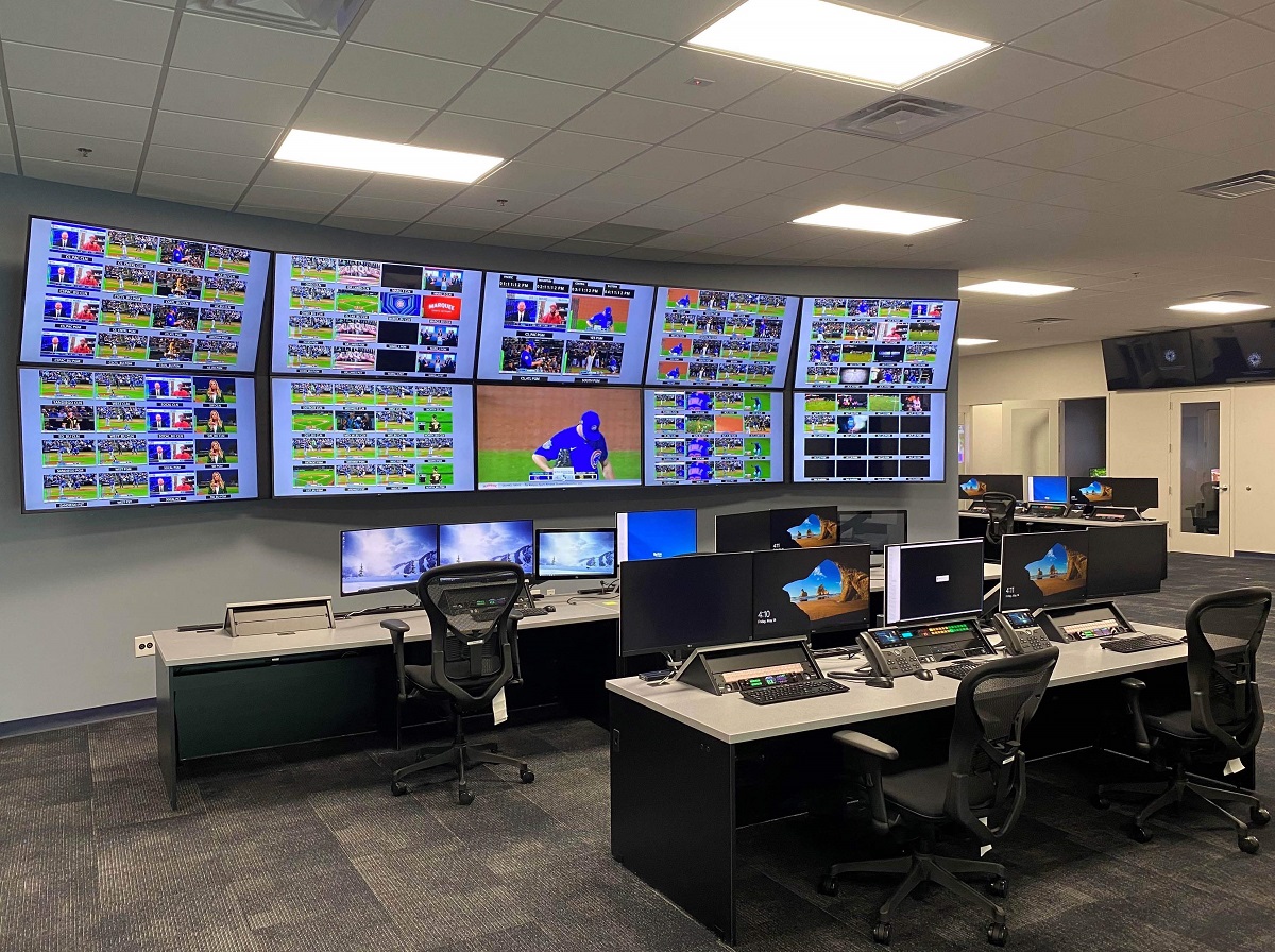 Multichannel monitoring at Sinclair’s new ST 2110 media operations center.