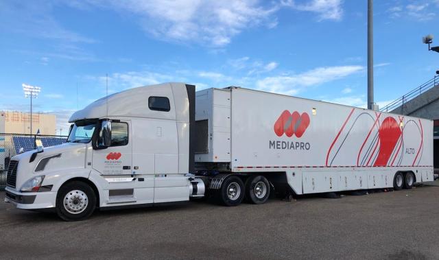 Mediapro Canada’s 53’ expand mobile unit Alto is on site with a crew of 35 to produce the international signal for domestic and international rights holders.