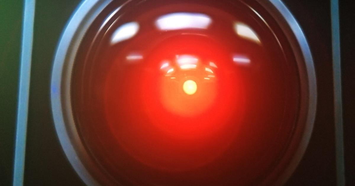 One of cinema’s most chilling villains is the artificial intelligence HAL 9000 from “2001: A Space Odyssey,” 1968. Cr: MGM