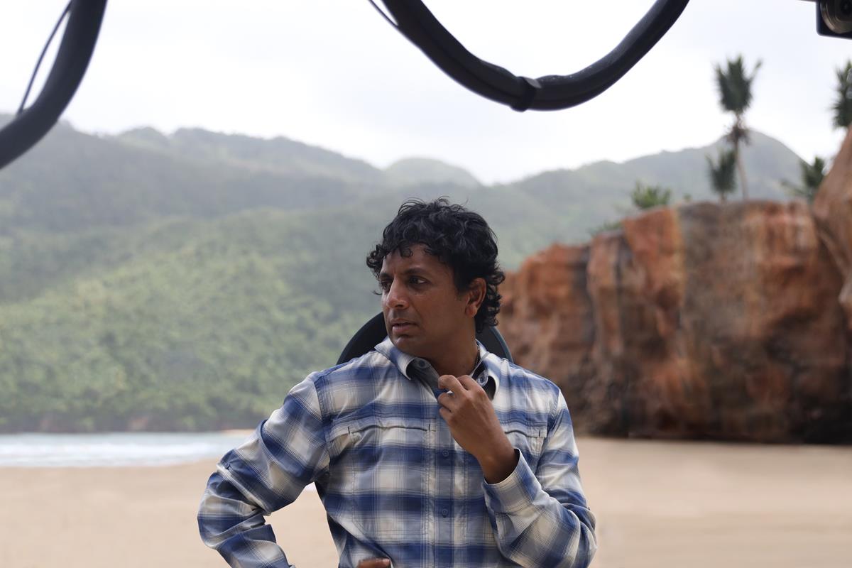 Filmmaker M. Night Shyamalan on the set of “Old.” Cr: Universal Pictures