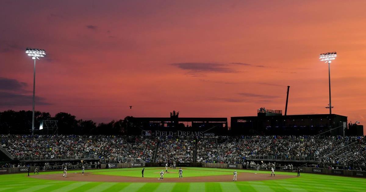 The “Field of Dreams” stadium was built to resemble old Comiskey Park, which was the White Sox’s home from 1910 to 1990. The Iowa ballpark seats 8,000 and will remain in use for all levels of baseball following the game. Cr: FOX Sports