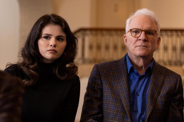 Selena Gomez as Mabel Mora and Steve Martin as Charles in Episode 2 of “Only Murders in the Building.” Cr: Hulu