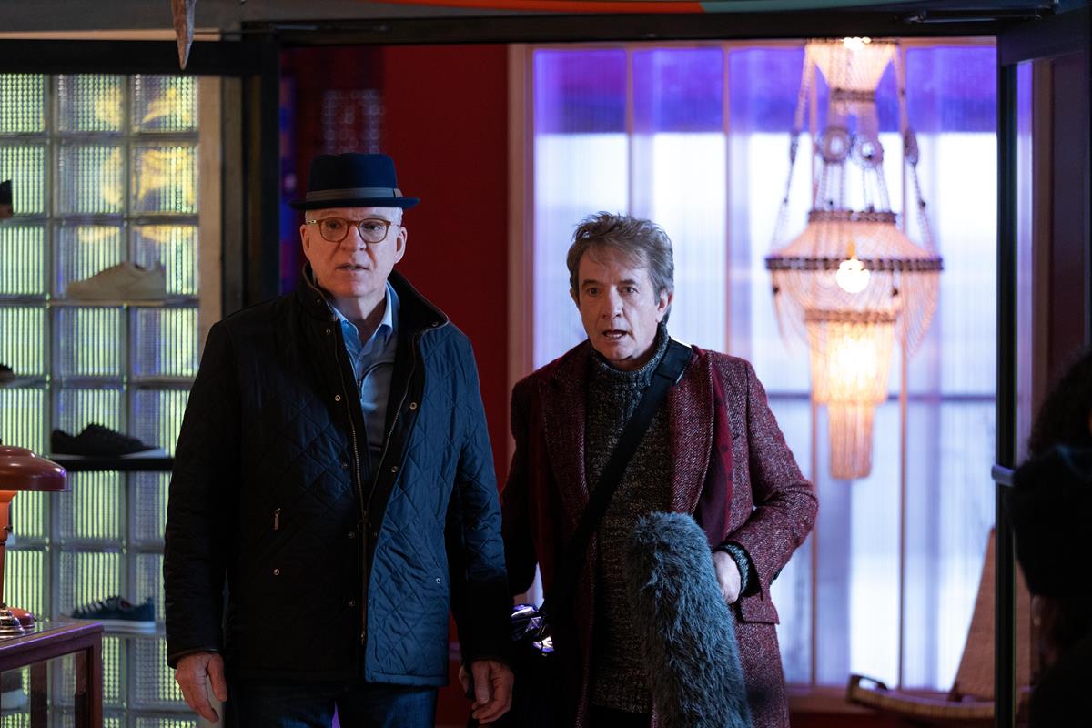 Steve Martin as Charles and Martin Short as Oliver in Episode 5 of “Only Murders in the Building.” Cr: Hulu