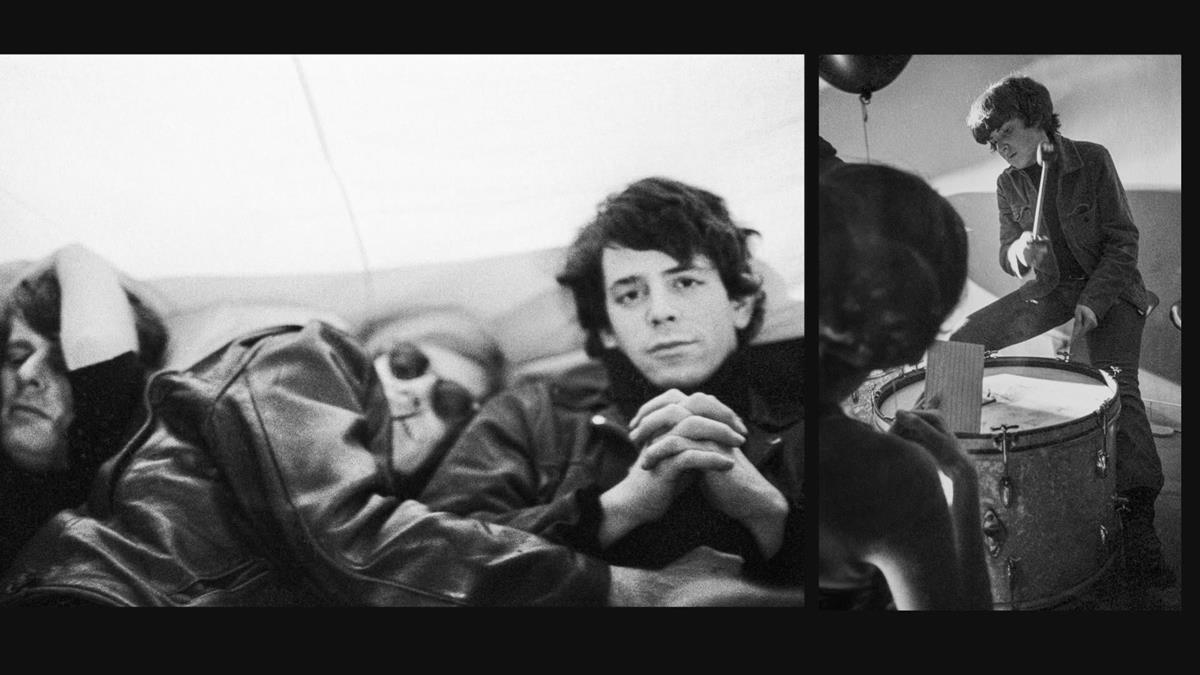 Paul Morrisey, Andy Warhol, Lou Reed, and Moe Tucker from archival photography in director Todd Haynes’ “The Velvet Underground.” Cr: Apple TV+