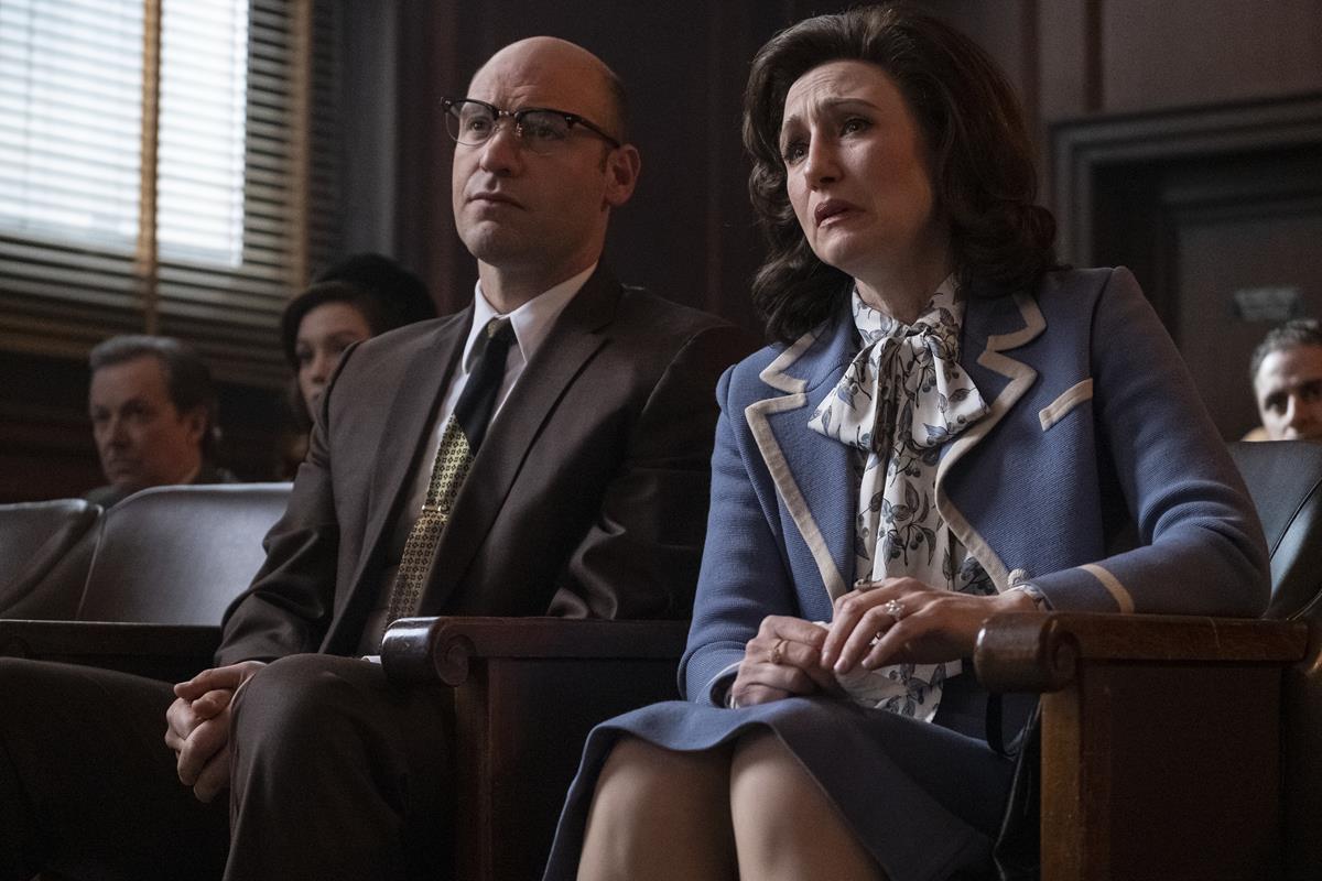 Corey Stoll as Junior Soprano and Vera Farmiga as Livia Soprano in “The Many Saints of Newark.” Cr: Barry Wetcher/Warner Bros. Pictures