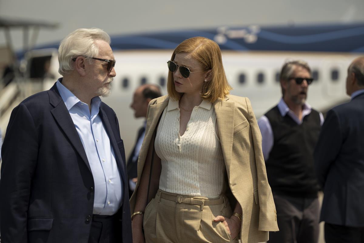 Brian Cox as Logan Roy and Sarah Snook as Shiv Roy in Season 3 Episode 1 of “Succession.” Cr: HBO