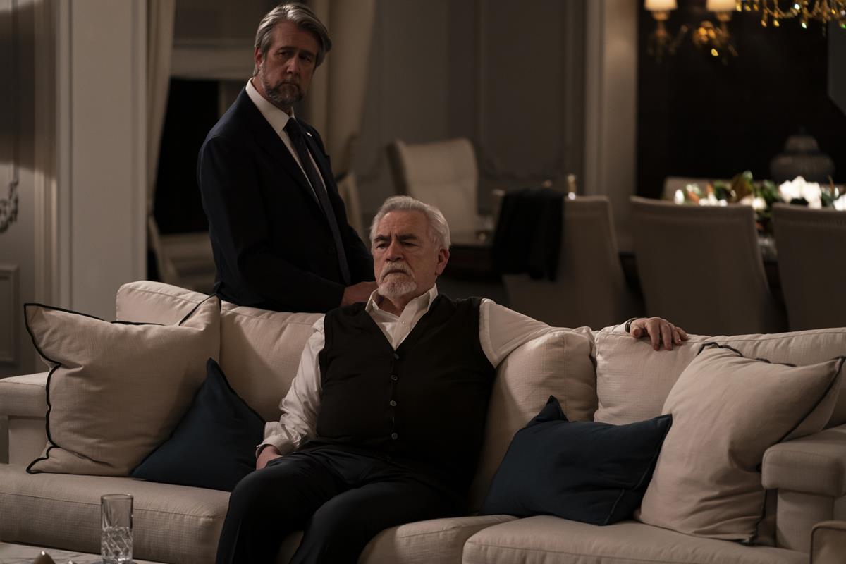 Alan Ruck as Connor Roy and Brian Cox as Logan Roy in Season 3 Episode 6 of “Succession.” Cr: HBO