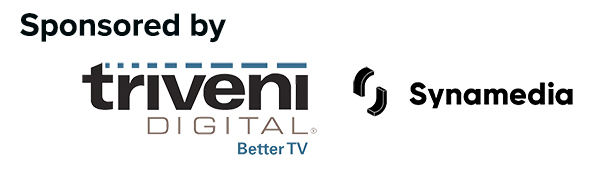 Triveni Digital and Synamedia logos