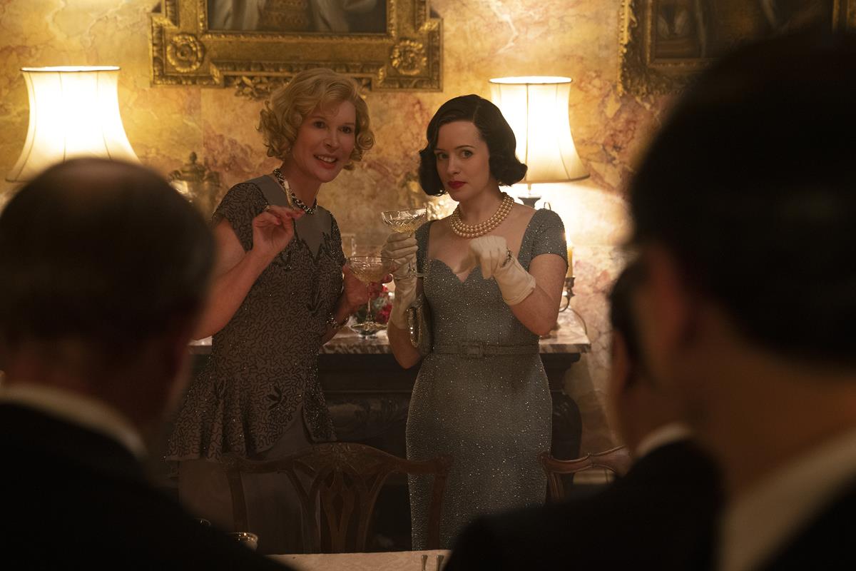 Claire Foy as Margaret Campbell and Julia Davis as Maureen Guinness in director Anne Sewitsky’s “A Very British Scandal.” Cr: Christopher Raphael/Amazon Studios