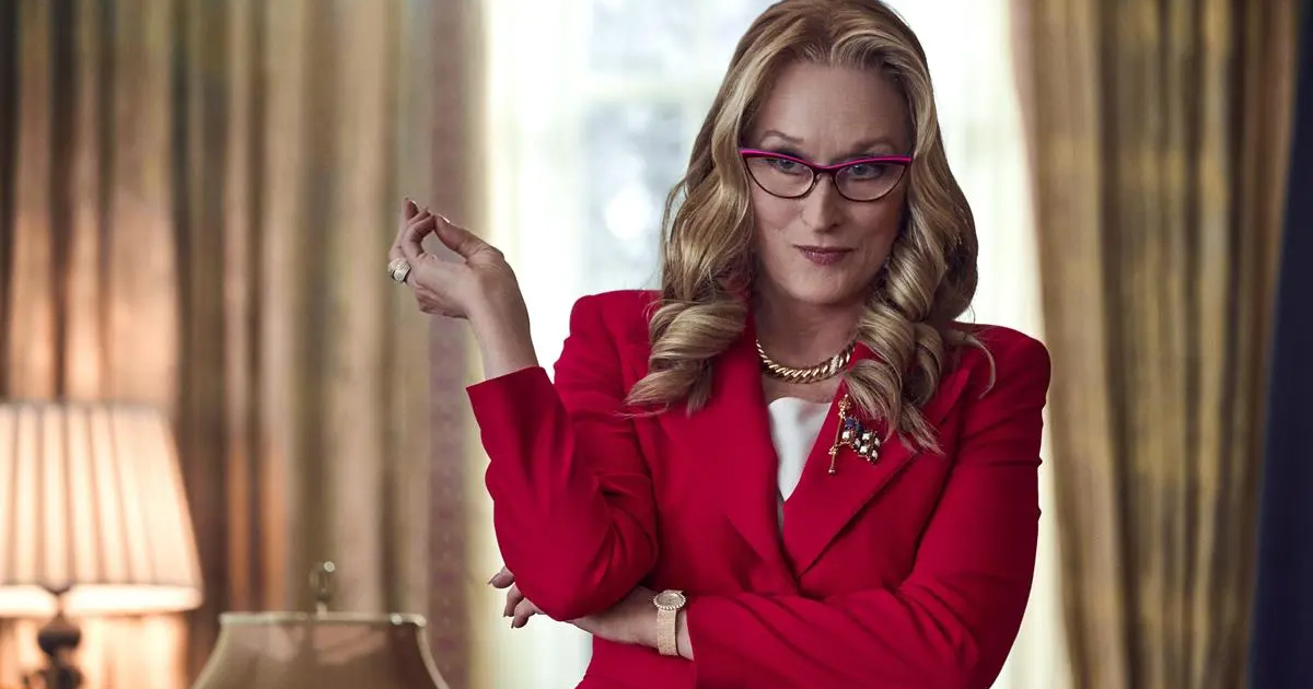 Meryl Streep as President Orlean in director Adam McKay’s “Don’t Look Up.” Cr: Niko Tavernise/Netflix
