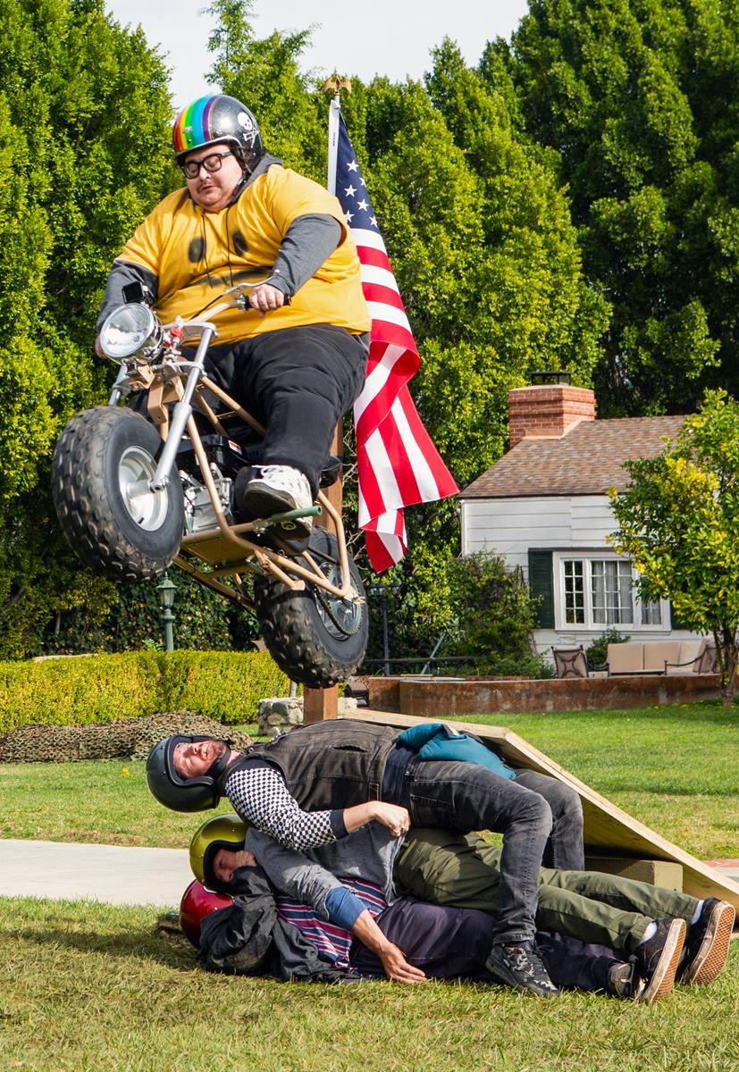 Zach Holmes, Danger Ehren, Dave England, and Preston Lacy in director Jeff Tremaine’s “Jackass Forever.” Cr: Paramount Pictures/MTV Entertainment Studios