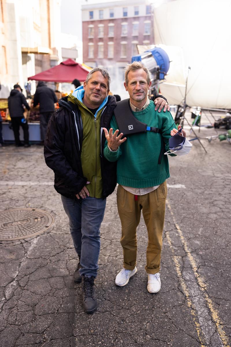 Director Jeff Tremaine and producer Spike Jonze on the set of “Jackass Forever.” Cr: Paramount Pictures/MTV Entertainment Studios