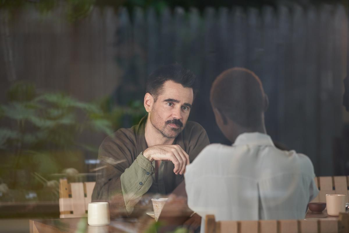 Colin Farrell as Jake and Jodie Turner-Smith as Kyra in director Kogonada’s “After Yang.” Cr: A24