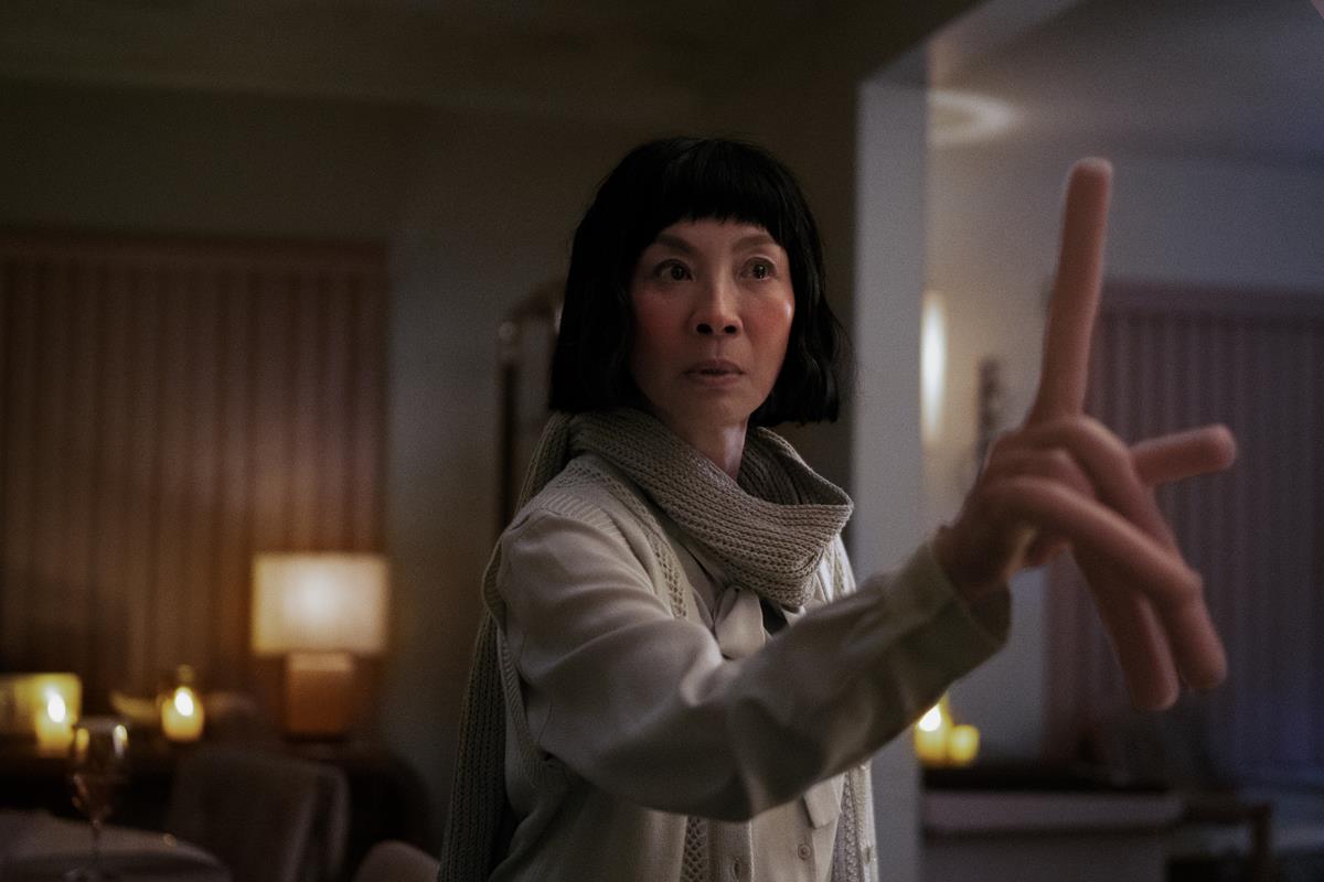 Michelle Yeoh as Evelyn Wang in “Everything Everywhere All at Once,” directed by Daniel Kwan and Daniel Scheinert. Cr: Allyson Riggs/A24