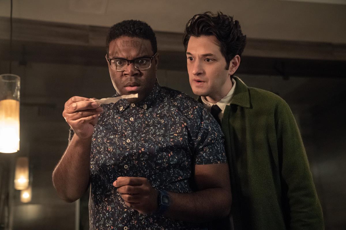Sam Richardson as Aniq and Ben Schwartz as Yasper in episode 1 of “The Afterparty.” Cr: Apple TV+
