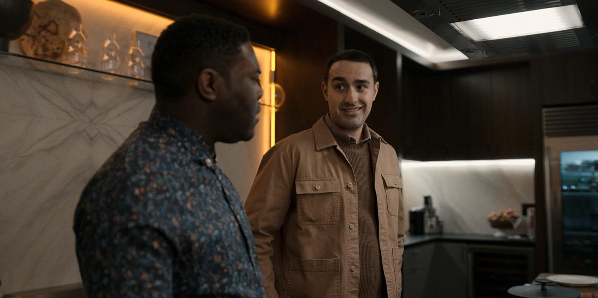 Sam Richardson as Aniq and Jamie Demetriou as Walt in episode 3 of “The Afterparty.” Cr: Apple TV+