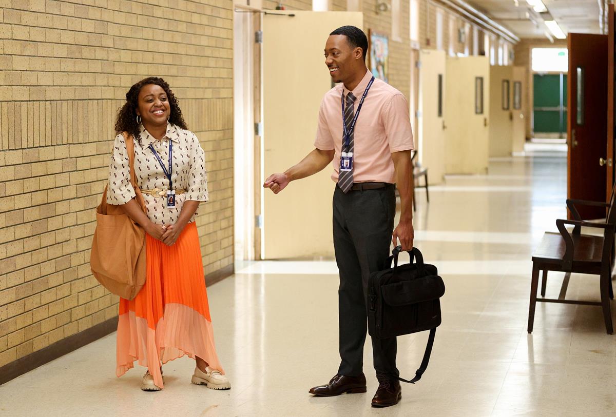 Quinta Brunson as Janine Teagues and Tyler James Williams as Gregory Eddie in episode 3 of “Abbott Elementary.” Cr: ABC