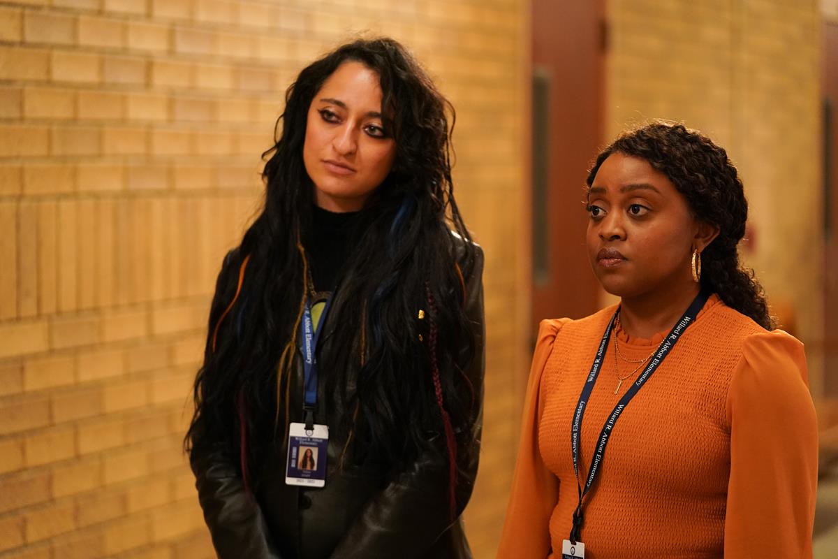 Mitra Jouhari as Sahar and Quinta Brunson as Janine Teagues in episode 7 of “Abbott Elementary.” Cr: ABC