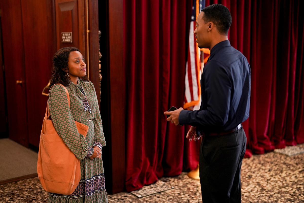 Quinta Brunson as Janine Teagues and Tyler James Williams as Gregory Eddie in episode 12 of “Abbott Elementary.” Cr: ABC