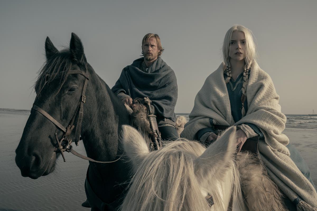 Alexander Skarsgård as Amleth and Anya Taylor-Joy as Olga in director Robert Eggers’ “The Northman.” Cr: Aidan Monaghan/Focus Features