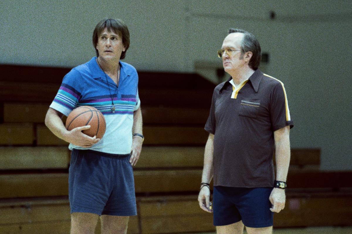 Jason Segel as Paul Westhead and Tracy Letts as Jack McKinney in season 1 episode 4 of “Winning Time: The Rise of the Lakers Dynasty.” Cr: Warrick Page/Warner Media