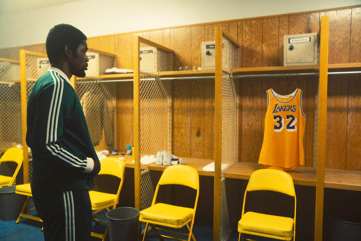 Quincy Isaiah as Magic Johnson in season 1 episode 1 of “Winning Time: The Rise of the Lakers Dynasty.” Cr: Warrick Page/Warner Media