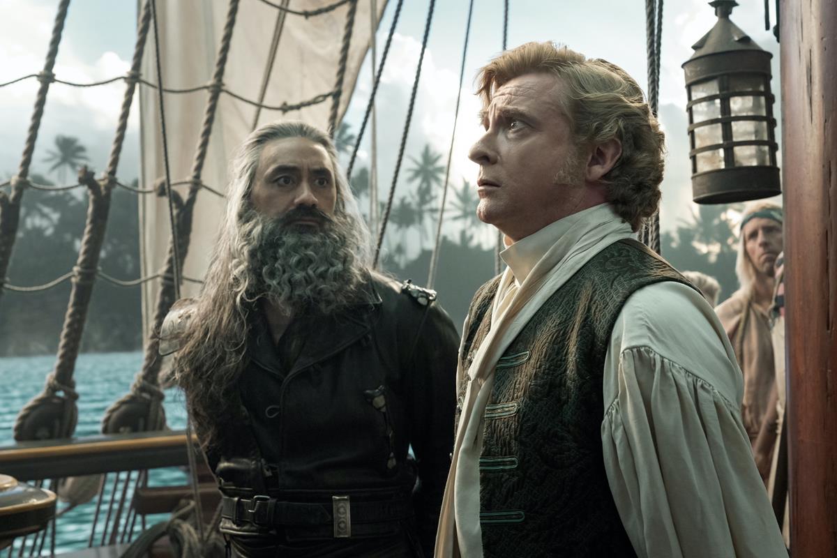 Taika Waititi as Blackbeard and Rhys Darby as Stede Bonnet in season 1 episode 9 of “Our Flag Means Death.” Cr: Warner Media