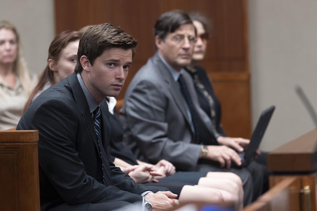 Patrick Schwarzenegger as Todd Peterson in episode 3 of “The Staircase.” Cr: Warner Media
