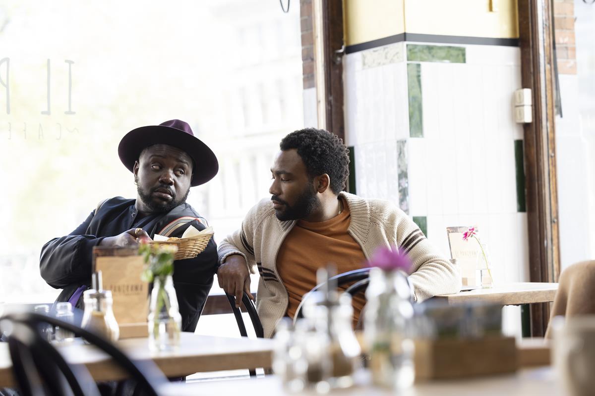Brian Tyree Henry as Alfred "Paper Boi" Miles and Donald Glover as Earnest “Earn” Marks in season 3 of “Atlanta.” Cr: Coco Olakunle/FX