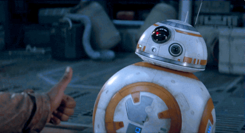 AI artificial intelligence BB-8 in “Star Wars: The Force Awakens,” courtesy of Walt Disney Pictures