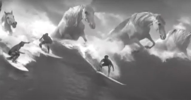 Jonathan Glazer’s 1999 “Surfer” Guinness commercial, with visual effects by Framestore created using the Quantel Paintbox