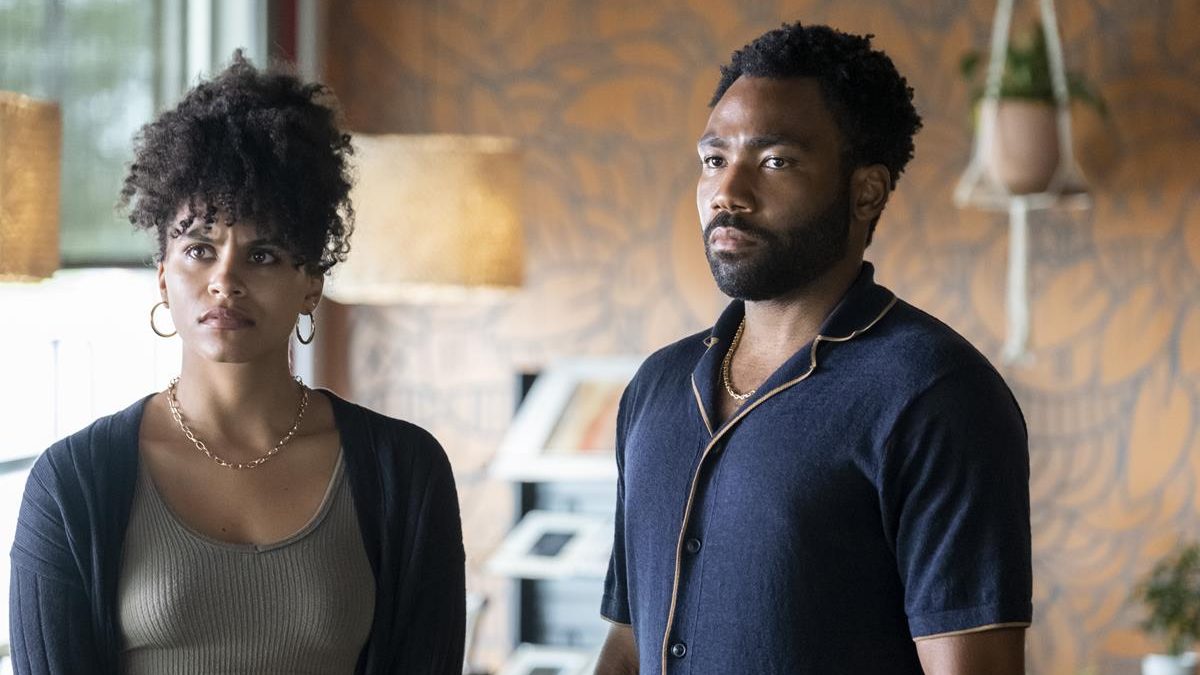 Zazie Beetz as Van and Donald Glover as Earn Marks in the series finale of “Atlanta.” Cr: Guy D’Alema/FX