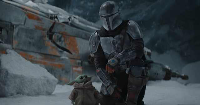 The Mandalorian (Pedro Pascal) and The Child in “The Mandalorian,” season two. © Lucasfilm Ltd. & TM. All Rights Reserved.