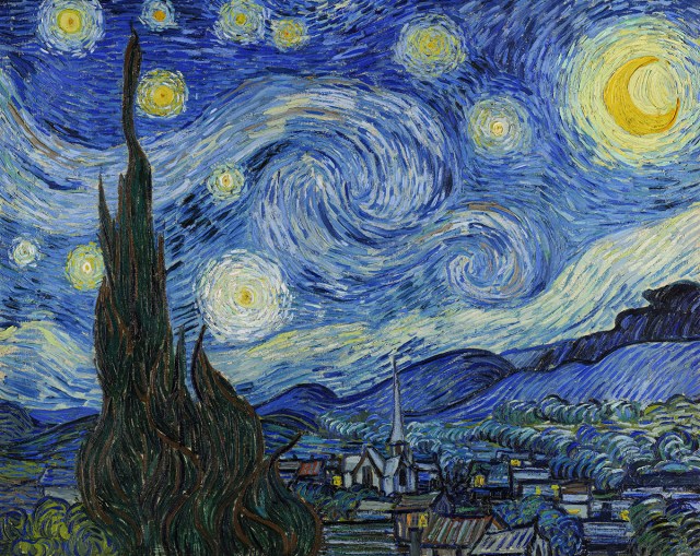 Vincent van Gogh, (1853-1890) The Starry Night, 1889, oil on canvas. Museum of Modern Art, New York City.