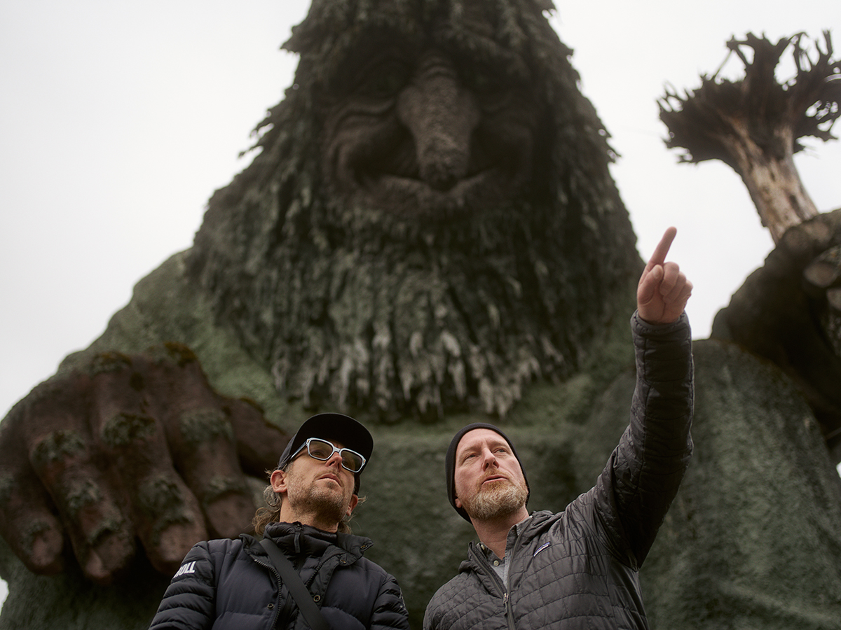 Jallo Faber (Director of Photography), Roar Uthaug (Director) during production of “Troll,” Cr: Netflix © 2022