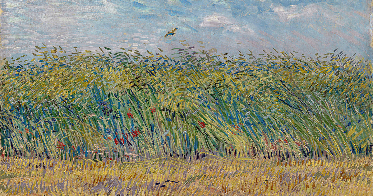 Vincent van Gogh’s painting ”Wheat Field with Poppies and Lark,” 1887, courtesy of the Van Gogh Museum, Amsterdam, Netherlands