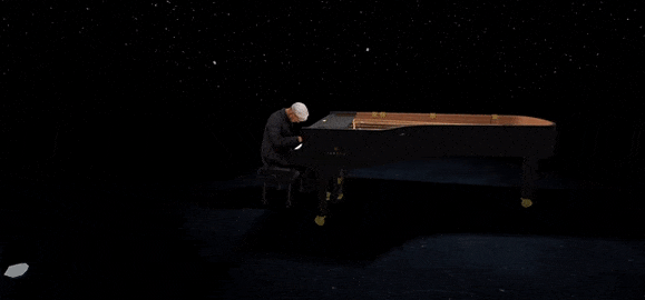 A digital rendering of the in-headset experience of “Kagami,” featuring Academy Award-winning composer Ryuichi Sakamoto. Cr: Tin Drum