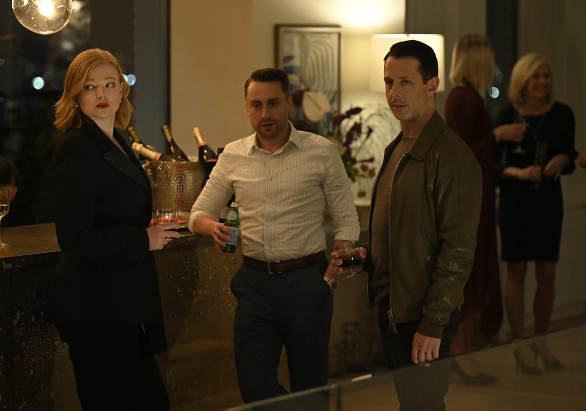 Sarah Snook as Shiv Roy and Kieran Culkin as Roman Roy in Season 4 of “Succession.” Cr: HBO