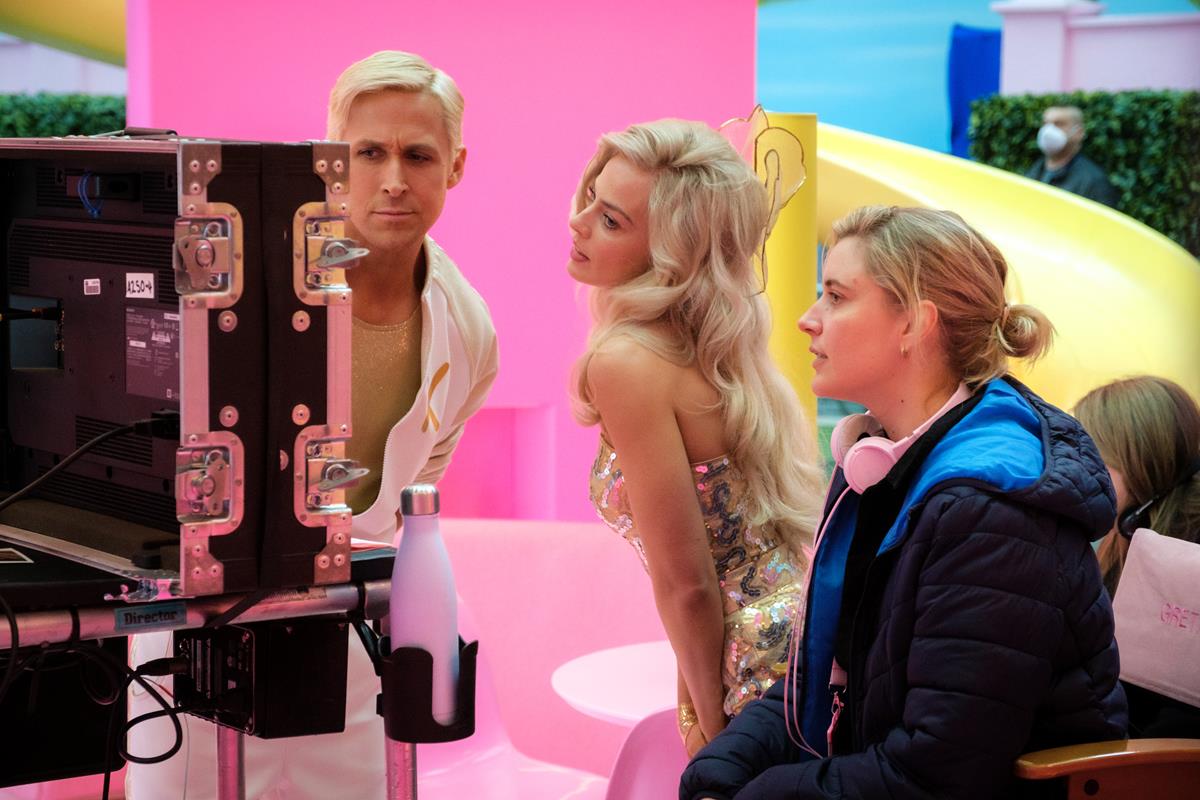 Writer-director Greta Gerwig behind the scenes of “Barbie.” Cr: Warner Bros. Pictures