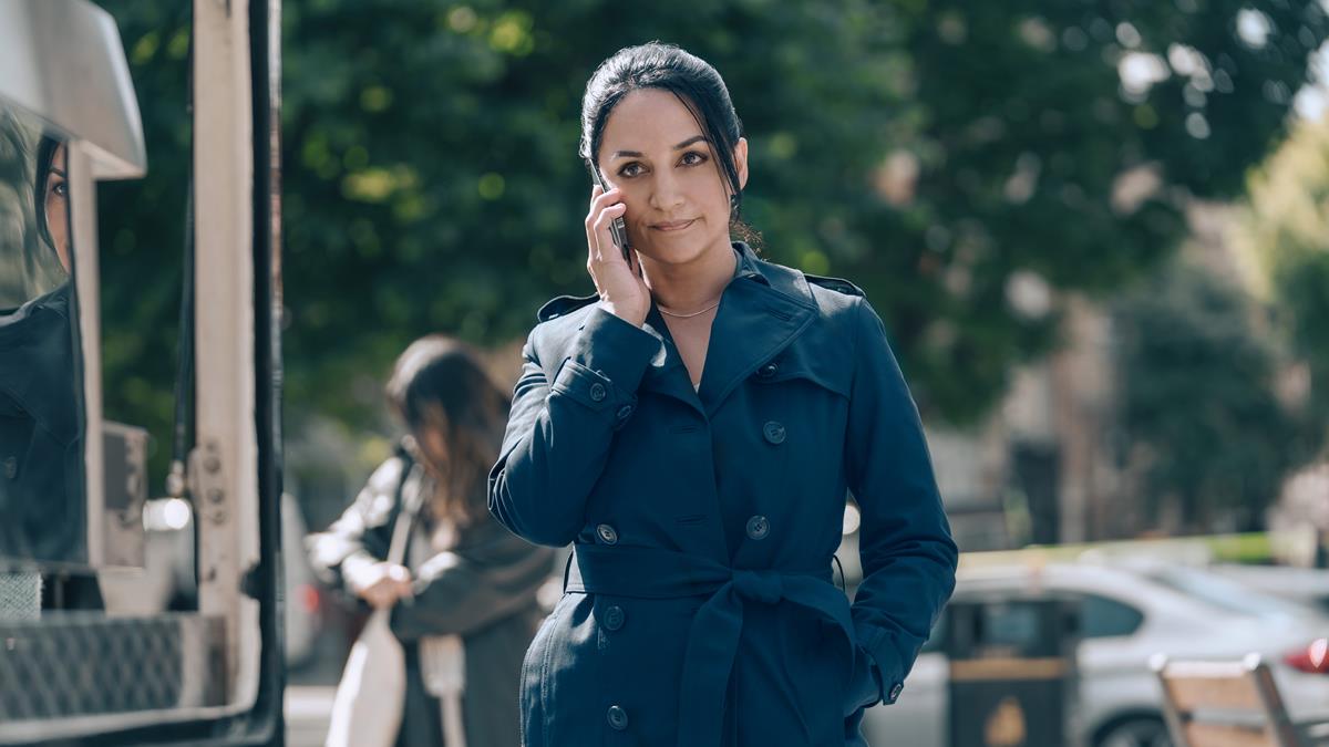 Archie Panjabi in “Hijack,” now streaming on Apple TV+.