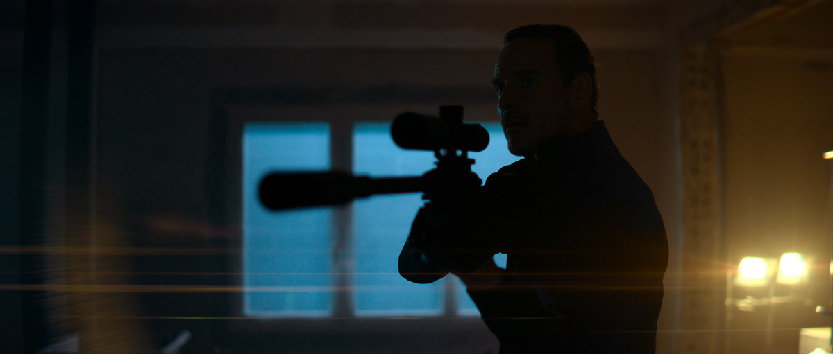 Michael Fassbender as an assassin in “The Killer,” directed by David Fincher. Cr: Netflix