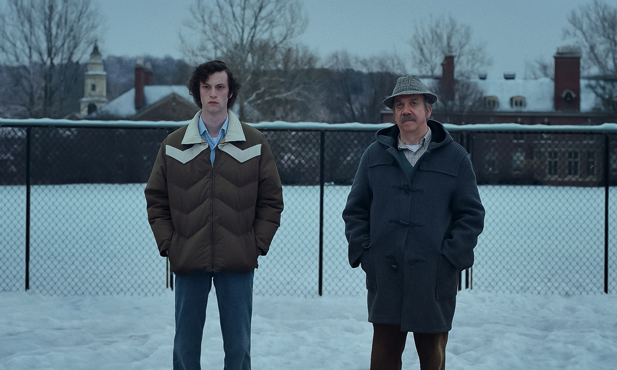 Dominic Sessa and Paul Giamatti in director Alexander Payne’s “The Holdovers,” a Focus Features release, Cr: Seacia Pavaoin director Alexander Payne’s “The Holdovers,” a Focus Features release, Cr: Seacia Pavao