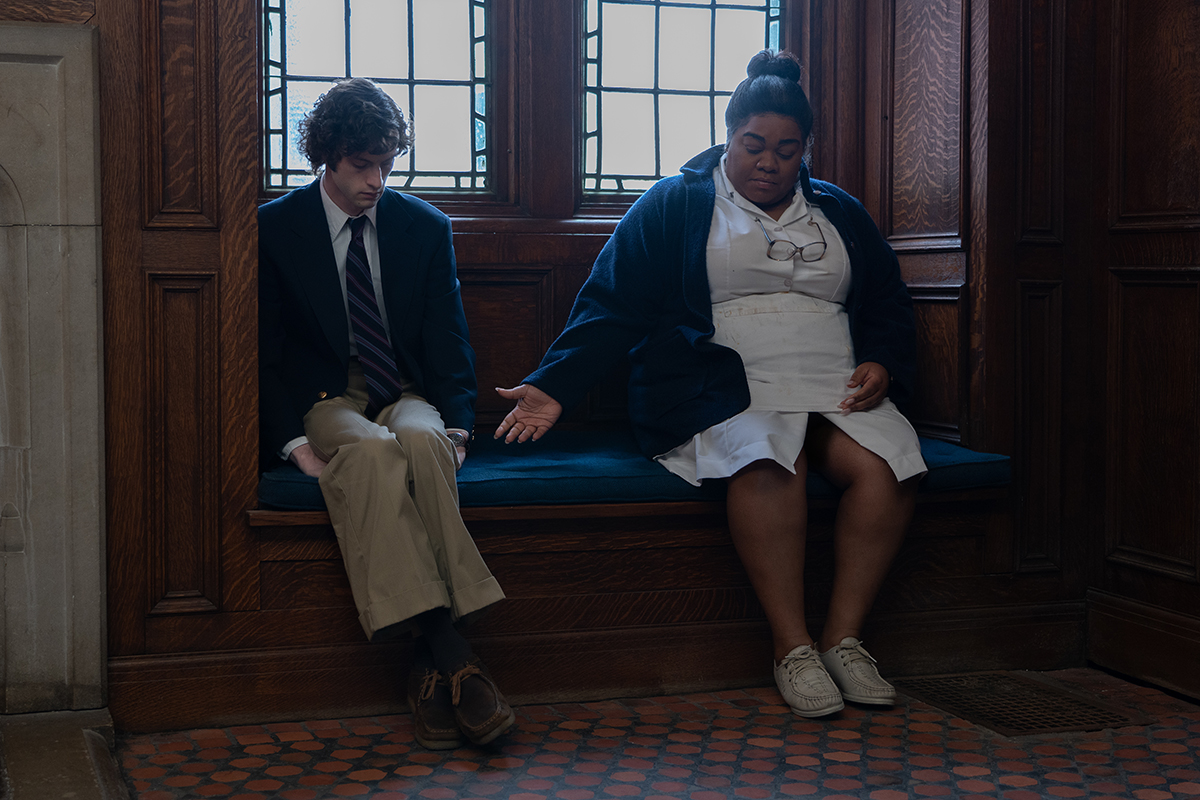 Dominic Sessa and Da’Vine Joy Randolph in director Alexander Payne’s “The Holdovers,” a Focus Features release, Cr: Seacia Pavaoin