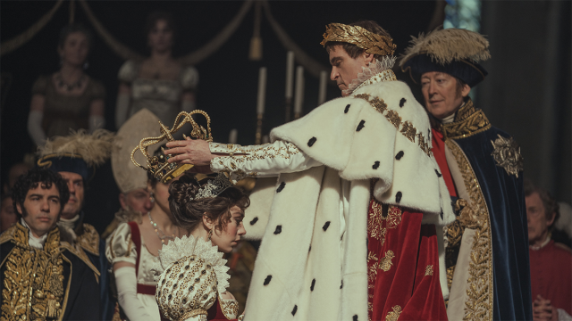 Vanessa Kirby and Joaquin Phoenix in "Napoleon," Cr: Apple TV+ 