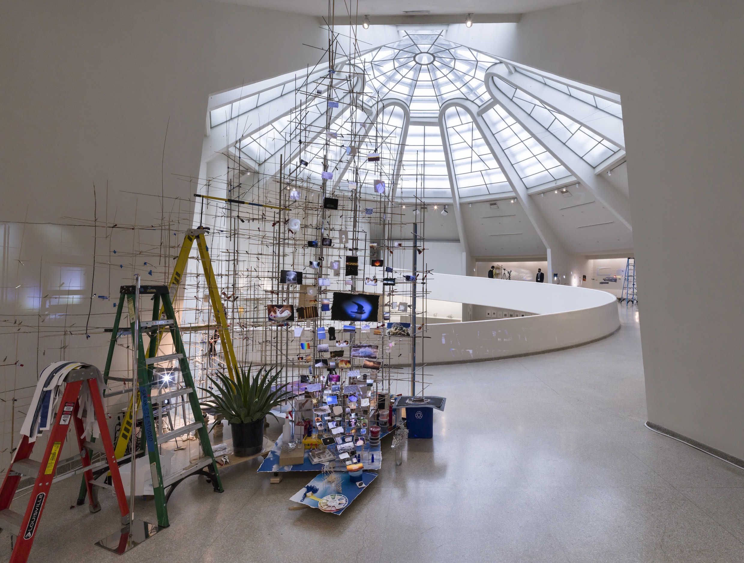 Installation view, “Sarah Sze: Timelapse,” Solomon R. Guggenheim Museum, New York,  Photo: David Heald © Solomon R. Guggenheim Foundation, New York