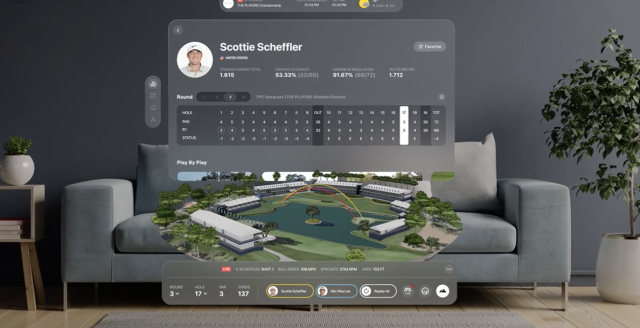PGA Tour Vision on Apple Vision Pro
