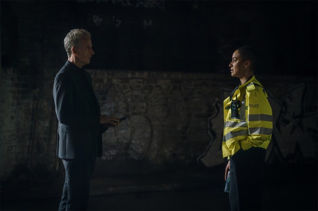 Peter Capaldi and Cush Jumbo in “Criminal Record.” Cr:  Apple TV+.