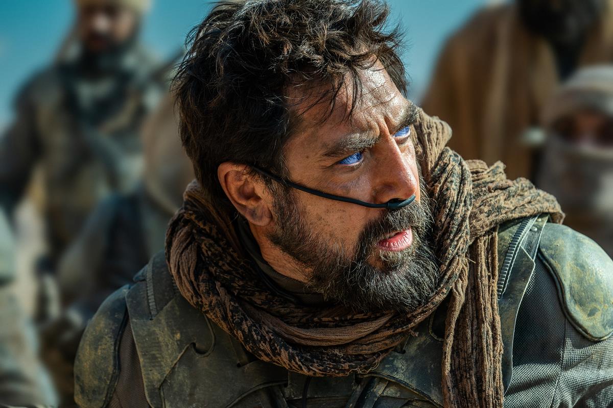 Javier Bardem as Stilgar in “Dune: Part Two,” directed by Denis Villeneuve. Cr: Warner Bros. Pictures